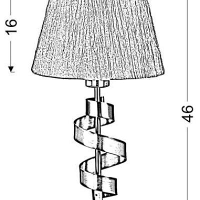 Stolní lampa DENIS - 1xE27, 60W, chromovaná / bílá