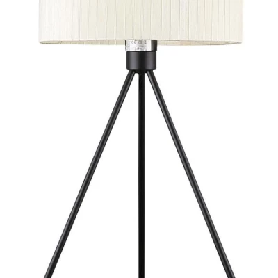 Designová stolní lampa trojnožka DIANA - 1xE27, 60W, černá / krémová