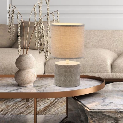 Moderní stolní lampa DINA - 1xE14, 40W, šedá