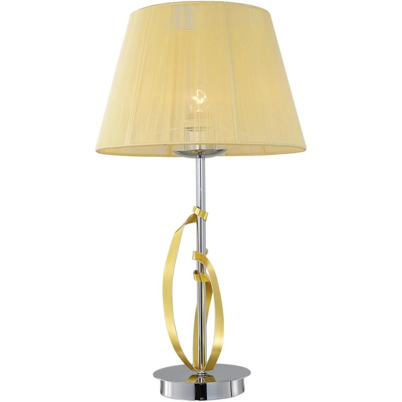 Moderní stolní lampa DIVA - 1xE27, 60W, chromovaná / zlatá