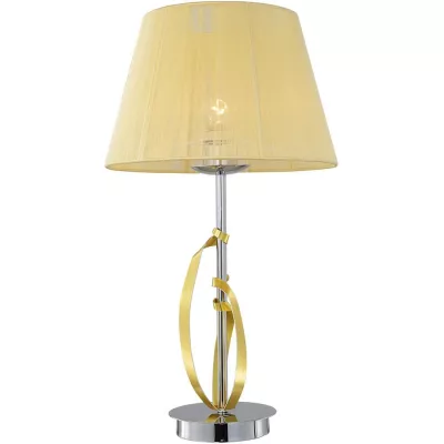 Moderní stolní lampa DIVA - 1xE27, 60W, chromovaná / zlatá