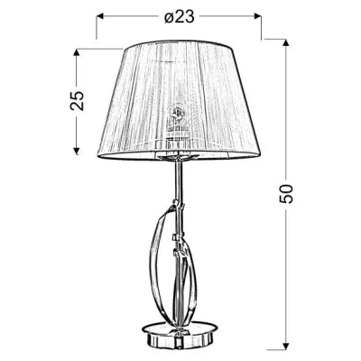 Moderní stolní lampa DIVA - 1xE27, 60W, chromovaná / zlatá
