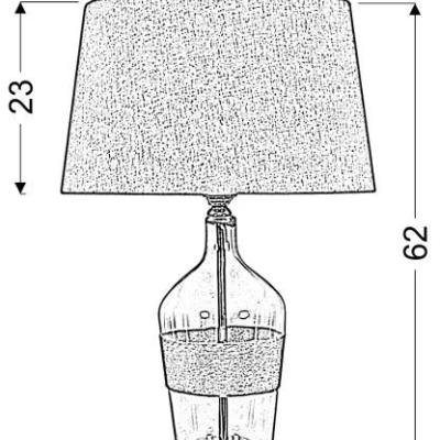 Moderní stolní lampa ECO 3 - 1xE27, 60W, chromovaná / béžová