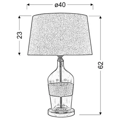 Moderní stolní lampa ECO 3 - 1xE27, 60W, chromovaná / béžová