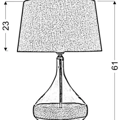 Moderní stolní lampa ECO 2 - 1xE27, 60W, chromovaná / béžová