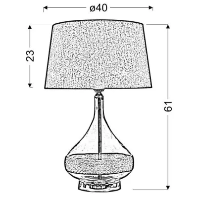 Moderní stolní lampa ECO 2 - 1xE27, 60W, chromovaná / béžová