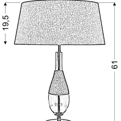 Moderní stolní lampa ECO 1 - 1xE27, 60W, chromovaná / béžová