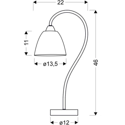 Moderní stolní lampa ELF - 1xE14, 40W, chromovaná / bílá