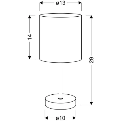 Moderní stolní lampa EMILY - 1xE14, 40W, chromovaná / béžová