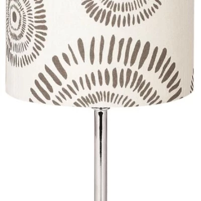 Moderní stolní lampa EMILY - 1xE14, 40W, chromovaná / krémová