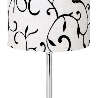 Moderní stolní lampa EMILY - 1xE14, 40W, chromovaná / bílá