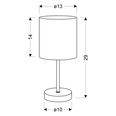 Moderní stolní lampa EMILY - 1xE14, 40W, chromovaná / bílá