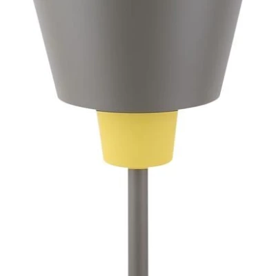 Moderní stolní lampa FALUN - 1xE27, 40W, šedá / žlutá
