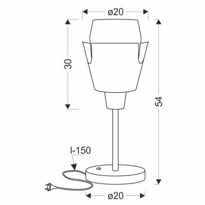 Moderní stolní lampa FALUN - 1xE27, 40W, šedá / žlutá