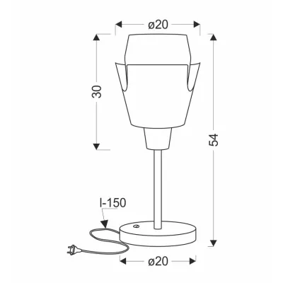 Moderní stolní lampa FALUN - 1xE27, 40W, šedá / žlutá