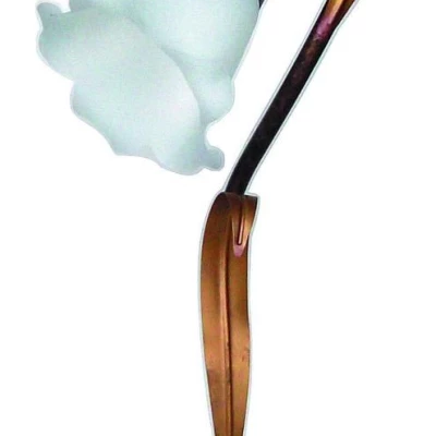 Rustikální stolní lampa FANTAZJA - 1xE27, 60W, černá / patina / bílá