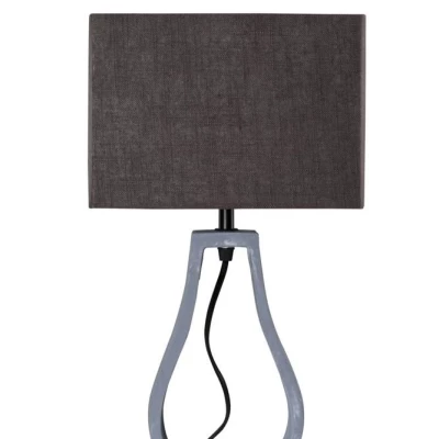 Moderní stolní lampa FEMO - 1xE27, 60W, šedá / hnědá