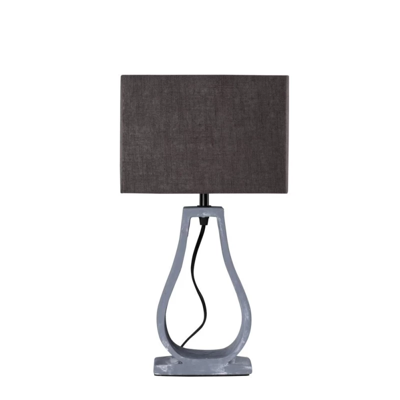 Moderní stolní lampa FEMO - 1xE27, 60W, šedá / hnědá