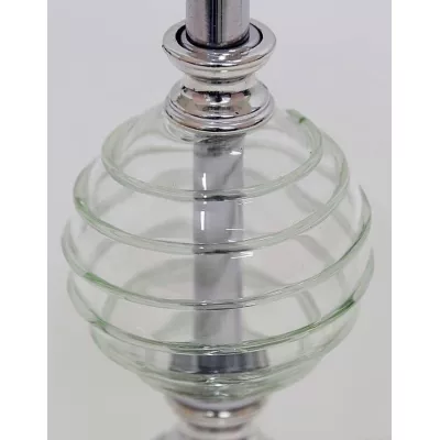 Moderní stolní lampa FERO - 1xE27, 60W, chromovaná / bílá / zelená