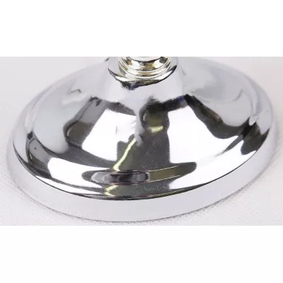 Moderní stolní lampa FERO - 1xE27, 60W, chromovaná / bílá / čirá