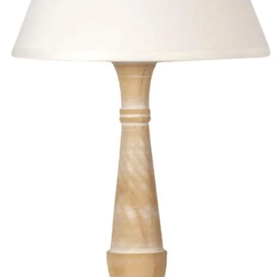 Skandinávská stolní lampa FOLCLORE 1 - 1xE14, 40W, přírodní dřevo / bílá