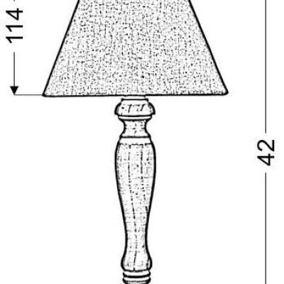 Skandinávská stolní lampa FOLCLORE 2 - 1xE14, 40W, přírodní dřevo / len