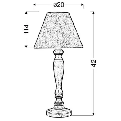 Skandinávská stolní lampa FOLCLORE 2 - 1xE14, 40W, přírodní dřevo / len