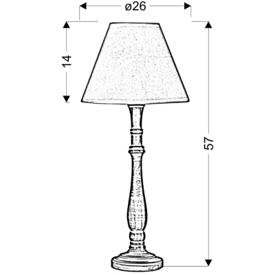 Stolní lampa ve skandinávském stylu FOLCLORE 3 - 1xE27, 60W, přírodní dřevo / bílá