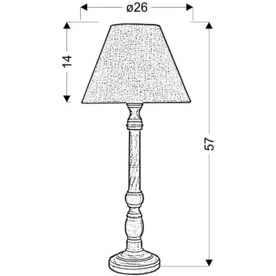Stolní lampa ve skandinávském stylu FOLCLORE 4 - 1xE27, 60W, přírodní dřevo / len