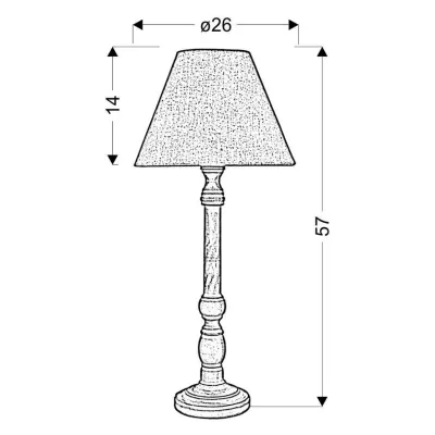 Stolní lampa ve skandinávském stylu FOLCLORE 4 - 1xE27, 60W, přírodní dřevo / len