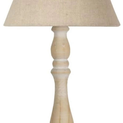 Skandinávská stolní lampa FOLCLORE 6 - 1xE14, 40W, přírodní dřevo / len