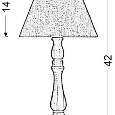 Skandinávská stolní lampa FOLCLORE 6 - 1xE14, 40W, přírodní dřevo / len
