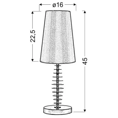 Stolní designová lampa FUNDI - 1xE27, 60W, černá