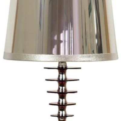 Stolní designová lampa FUNDI - 1xE27, 60W, červená / chromovaná