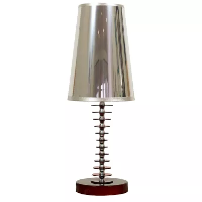 Stolní designová lampa FUNDI - 1xE27, 60W, červená / chromovaná