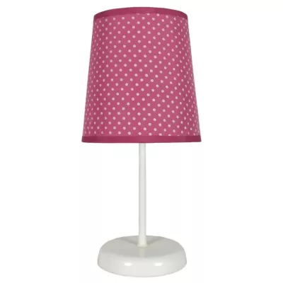 Dětská stolní lampička s puntíky GALA - 1xE14, 40W, růžová