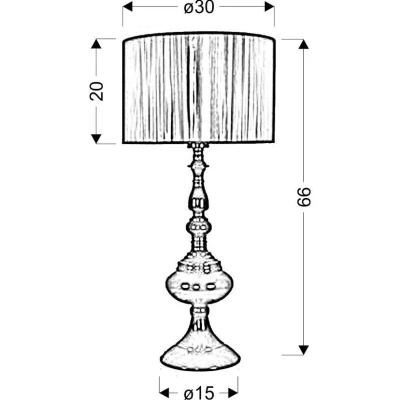 Kulatá stolní lampa GILLENIA - 1xE27, 60W, černá
