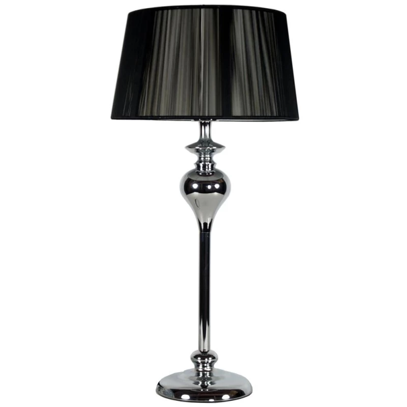 Stolní moderní lampa GILLENIA - 1xE27, 60W, chromovaná / černá