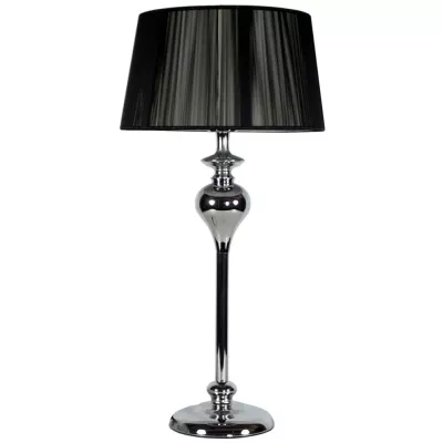 Stolní moderní lampa GILLENIA - 1xE27, 60W, chromovaná / černá