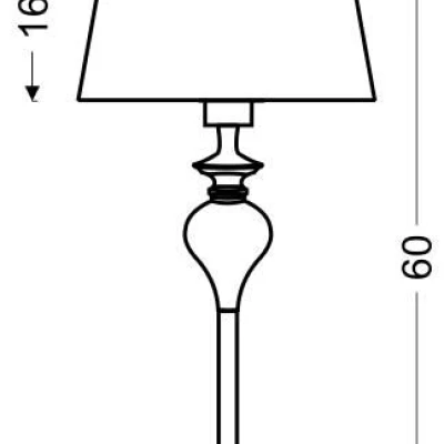 Stolní moderní lampa GILLENIA - 1xE27, 60W, chromovaná / černá