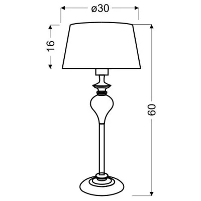 Stolní moderní lampa GILLENIA - 1xE27, 60W, chromovaná / černá