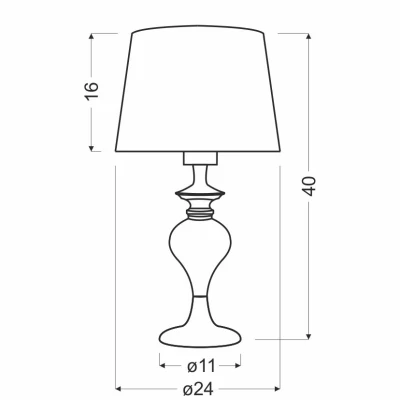 Moderní kulatá stolní lampa GILLENIA - 1xE27, 60W, chromovaná / černá