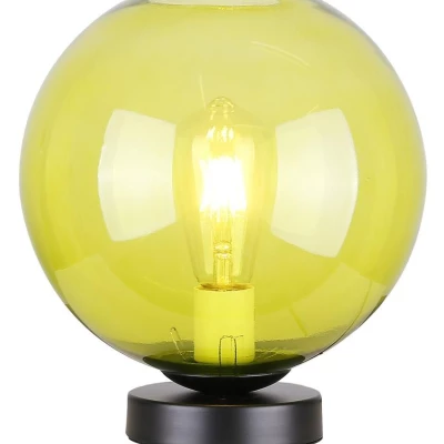 Stolní retro lampa GLOBE - 1xE27, 60W, černá / zelená