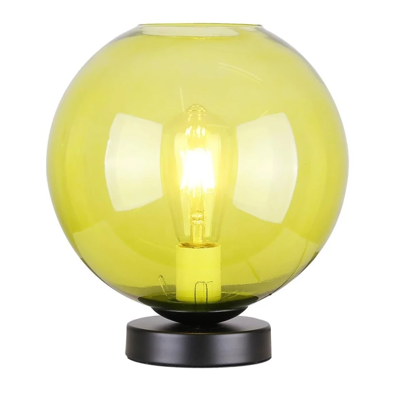 Stolní retro lampa GLOBE - 1xE27, 60W, černá / zelená