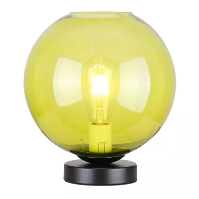 Stolní retro lampa GLOBE - 1xE27, 60W, černá / zelená