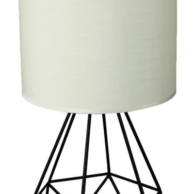 Stolní lampička v loftovém stylu GRAF - 1xE27, 60W, černá / bílá