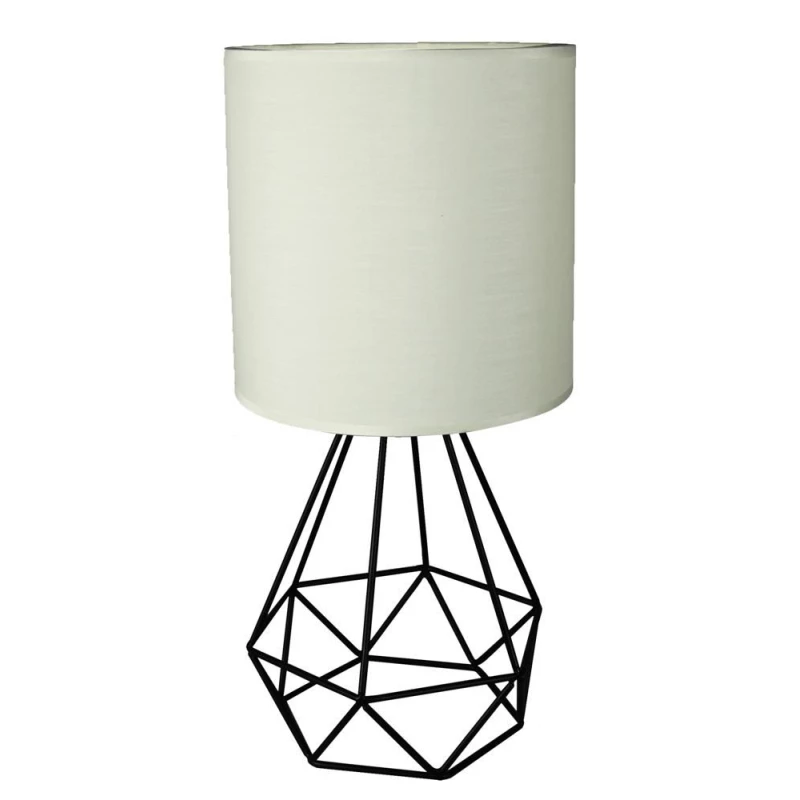 Stolní lampička v loftovém stylu GRAF - 1xE27, 60W, černá / bílá