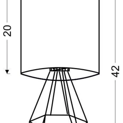 Stolní lampička v loftovém stylu GRAF - 1xE27, 60W, černá / bílá