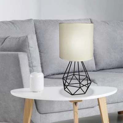 Stolní lampička v loftovém stylu GRAF - 1xE27, 60W, černá / bílá