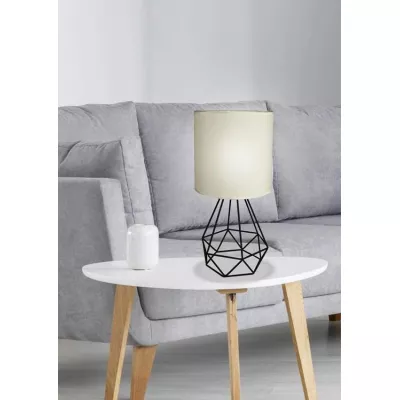 Stolní lampička v loftovém stylu GRAF - 1xE27, 60W, černá / bílá